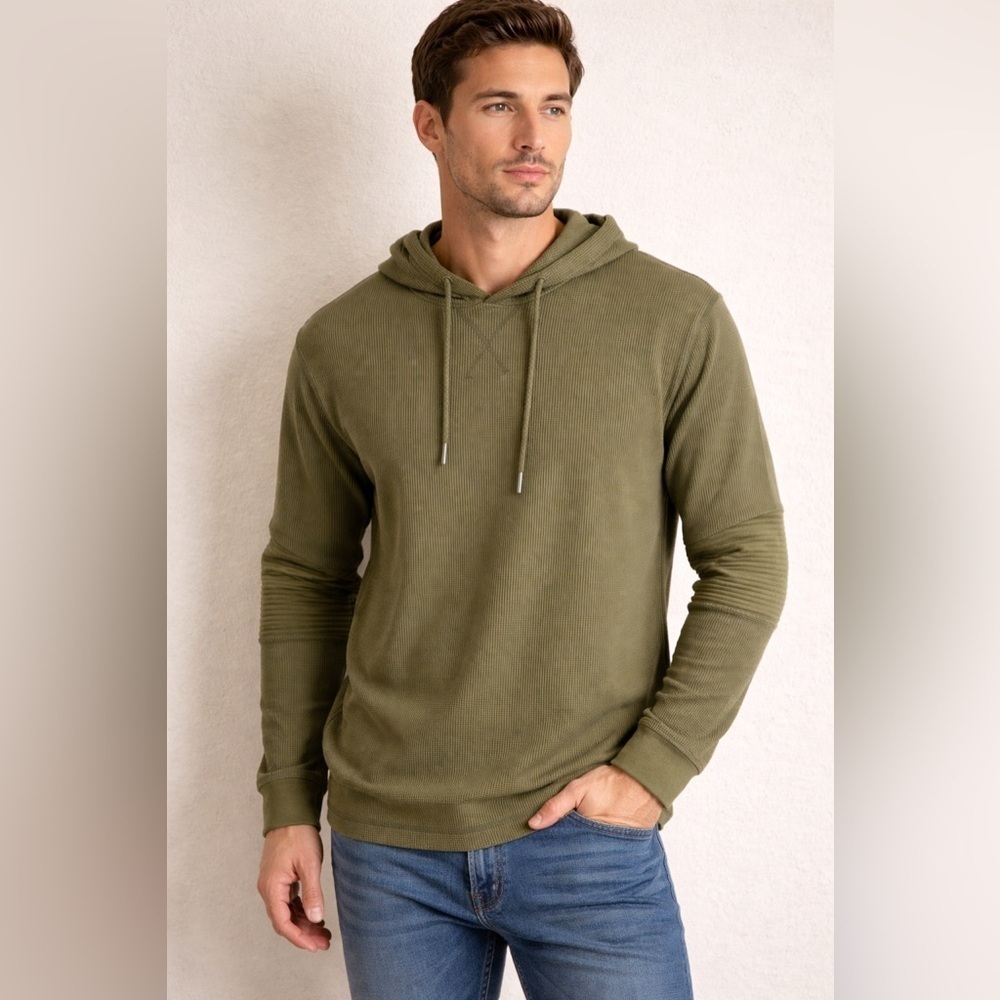 Olive Green Men's Lightweight Shirt Jacket Medium